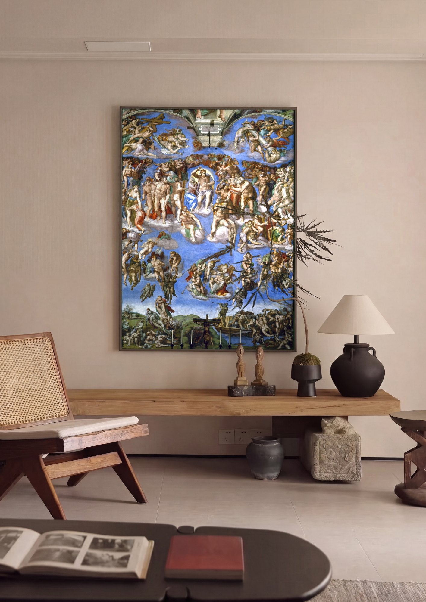 Quadro Decorativo Juízo Final - Michelangelo | quadro emoldurado na parede