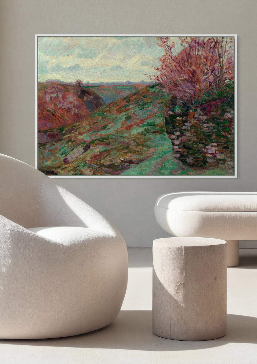 Quadro Decorativo Paisagem com Árvores em Flor - Armand Guillaumin | quadro emoldurado na parede