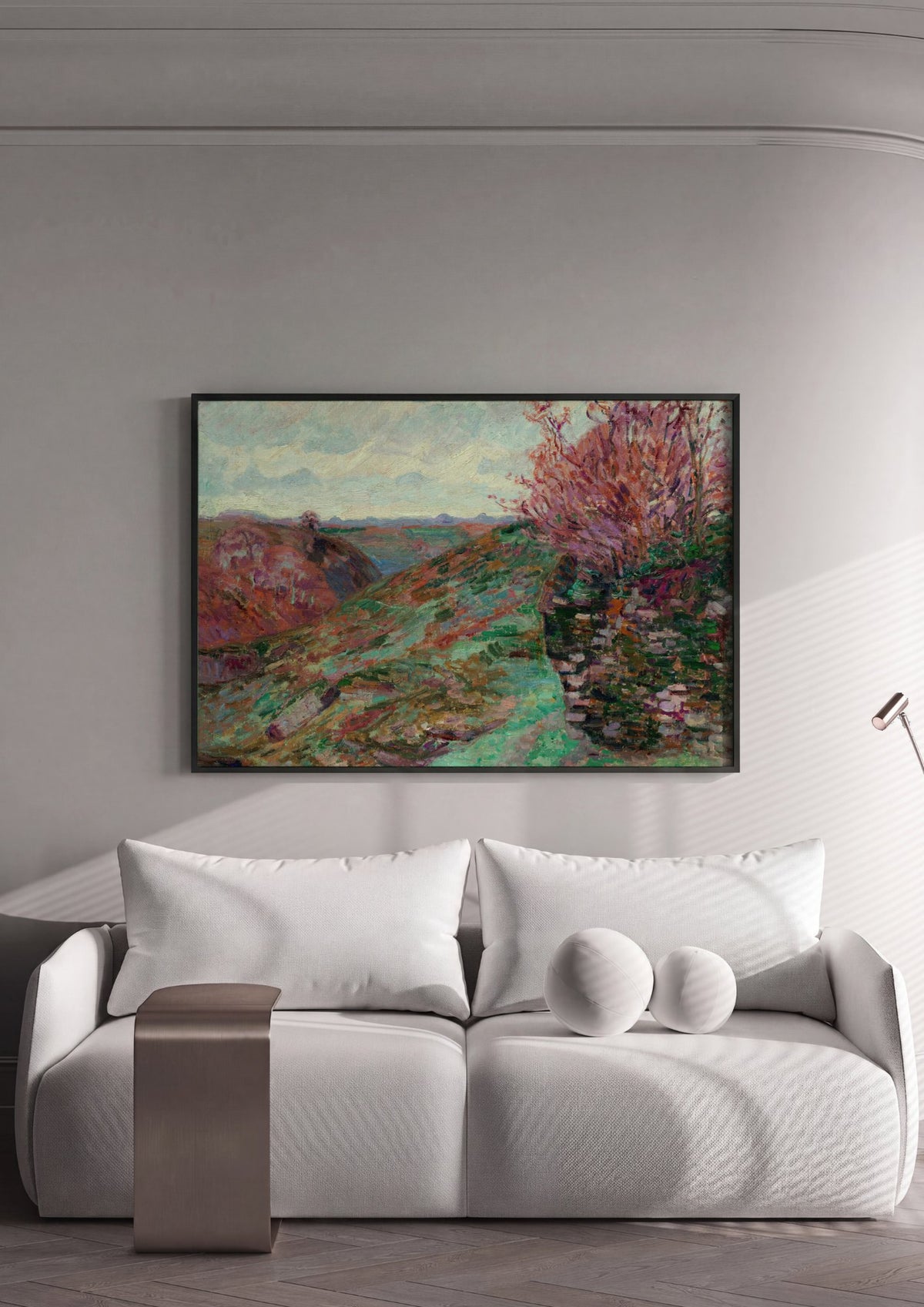 Quadro Decorativo Paisagem com Árvores em Flor - Armand Guillaumin | quadro emoldurado na parede