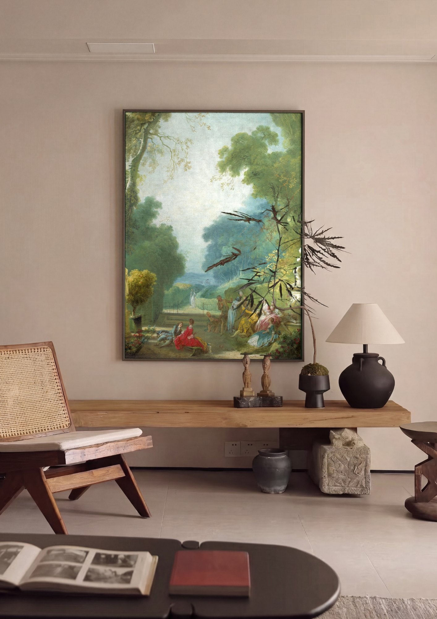 Quadro Decorativo A Festa de St. Cloud - Jean Honoré Fragonard | quadro emoldurado na parede