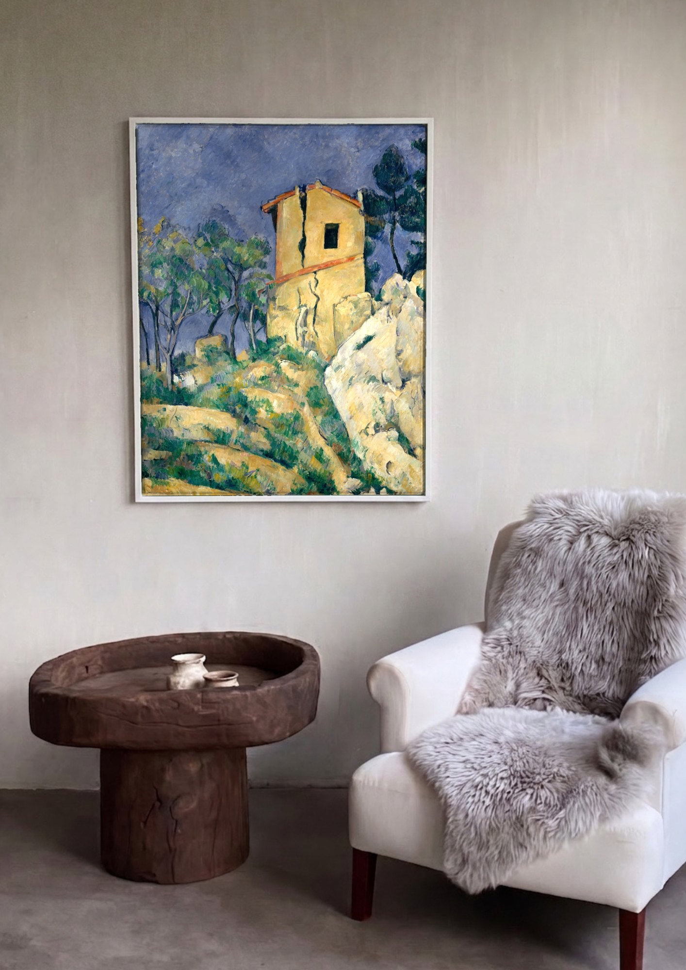 Quadro Decorativo A Casa Rachada - Paul Cézanne | quadro emoldurado na parede