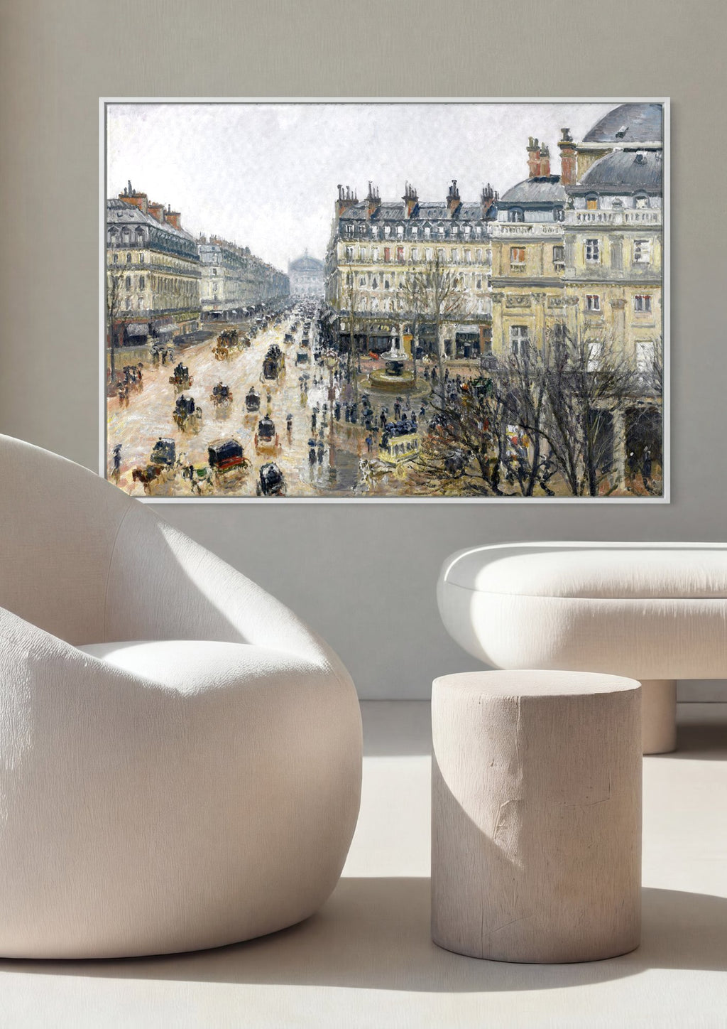 Quadro Decorativo Boulevard Montmartre - Camille Pissarro em ambiente decorado