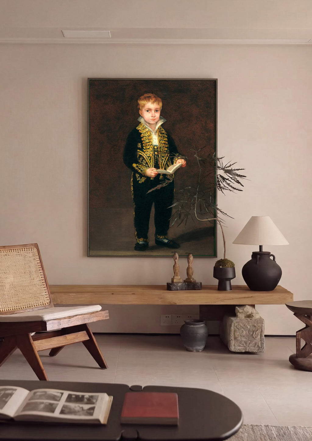 Quadro Decorativo O Menino em Traje de Corte - Goya em ambiente decorado