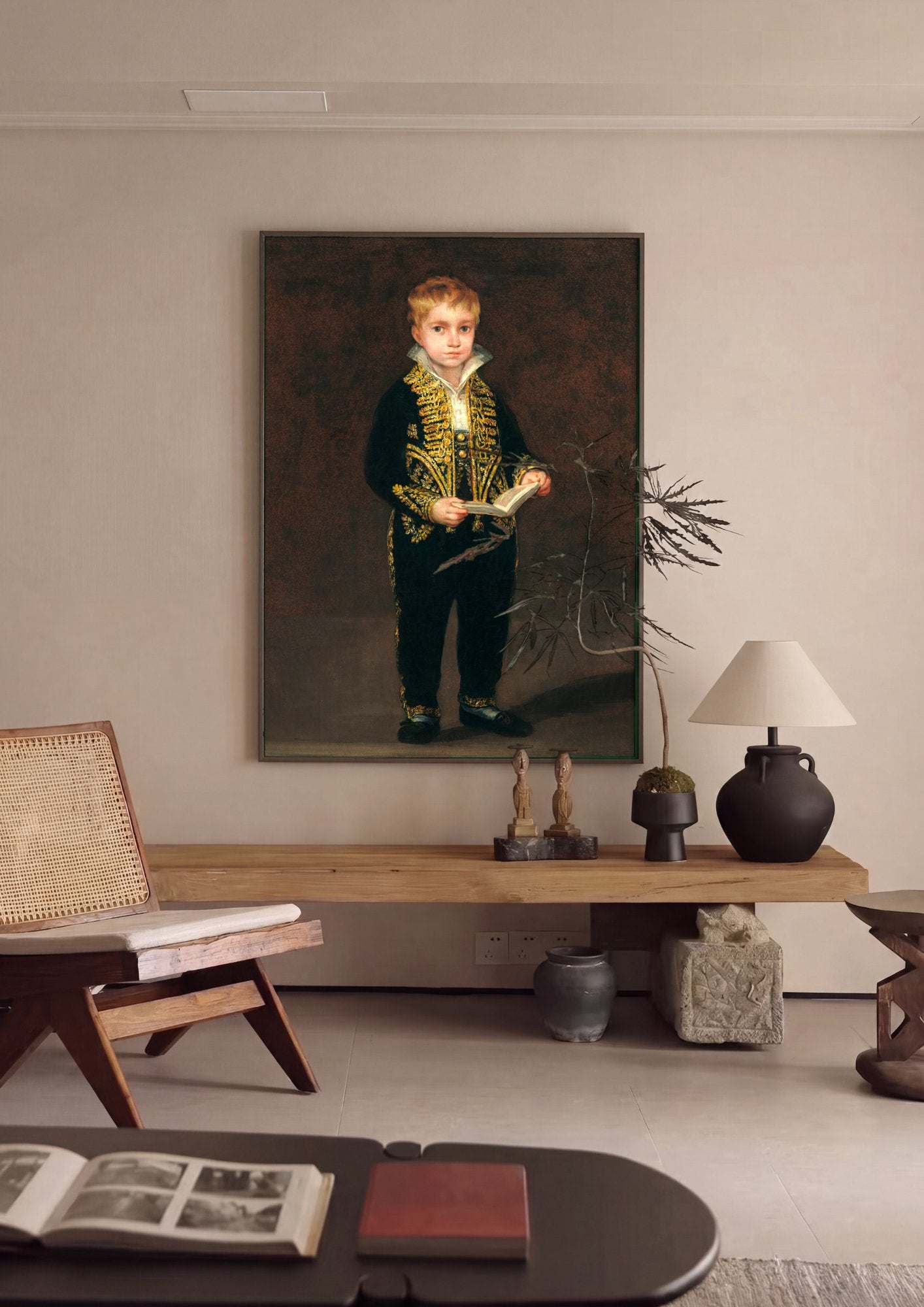 Quadro Decorativo O Menino em Traje de Corte - Goya em ambiente decorado
