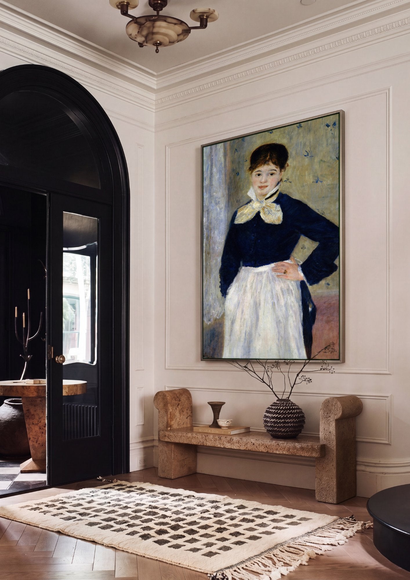 Quadro Decorativo A Camareira (La Femme de Ménage) - Renoir em ambiente decorado