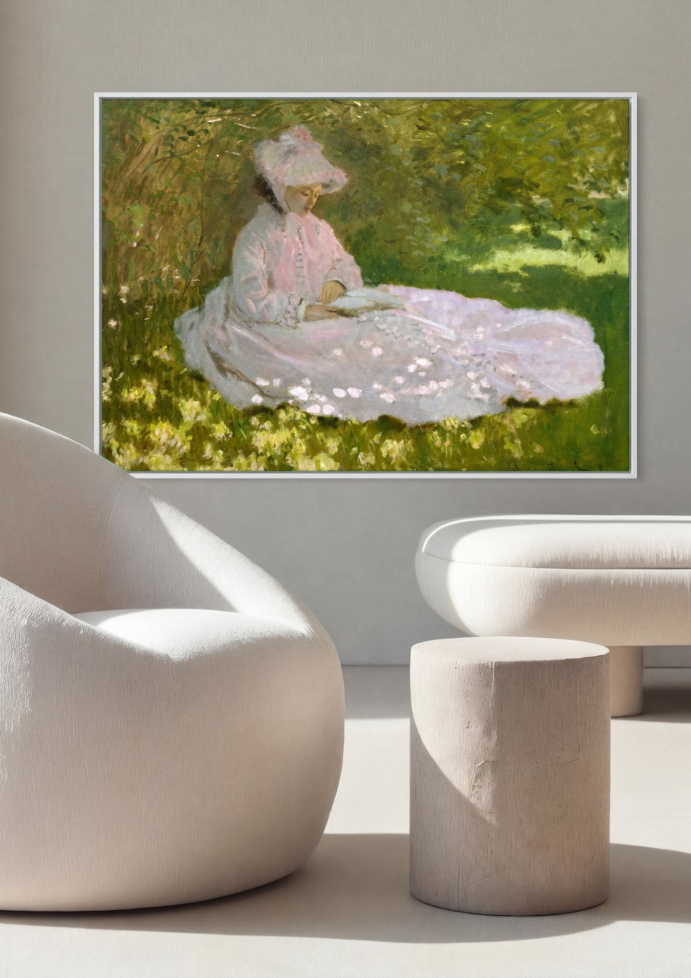 Quadro Decorativo A Leitura (Camille Monet) - Claude Monet | quadro emoldurado na parede