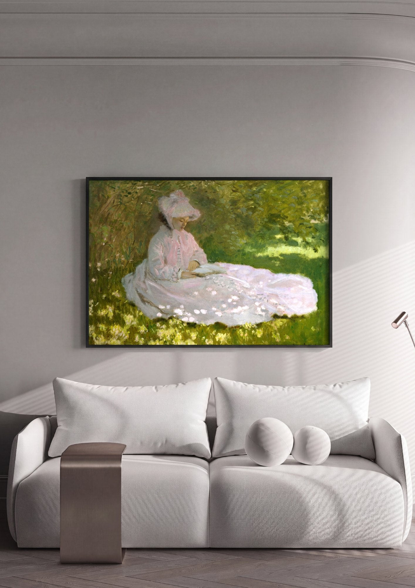 Quadro Decorativo A Leitura (Camille Monet) - Claude Monet | quadro emoldurado na parede