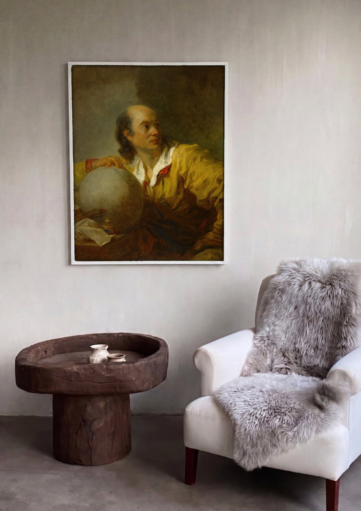 Quadro Decorativo O Filósofo (Retrato de Diderot?) - Fragonard | quadro emoldurado na parede