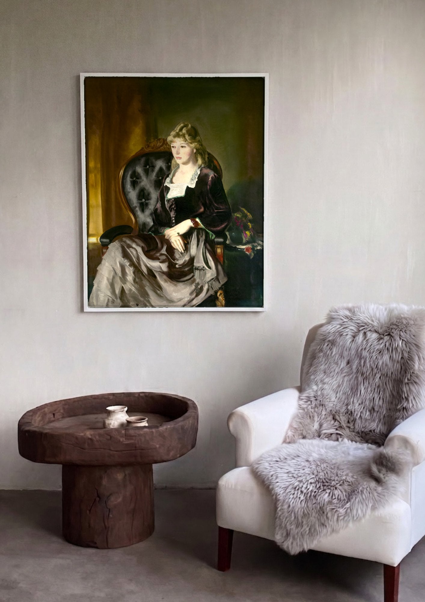 Quadro Decorativo A Dama de Preto - George Bellows | quadro emoldurado na parede