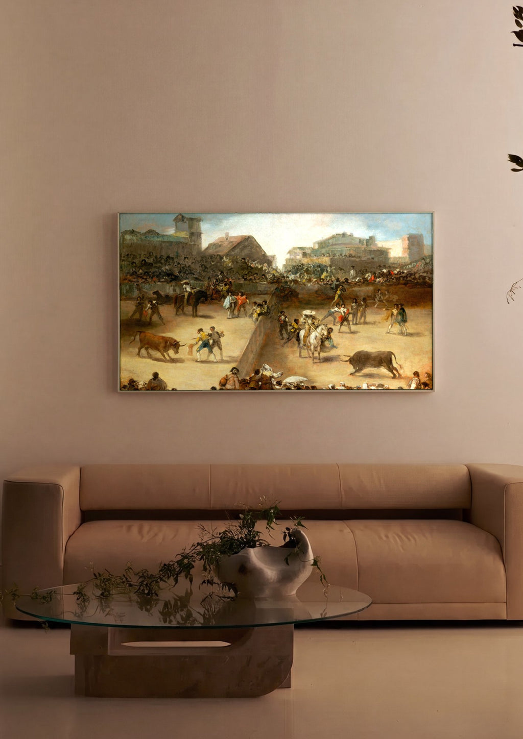 Quadro Decorativo Tourada - Francisco de Goya em ambiente decorado