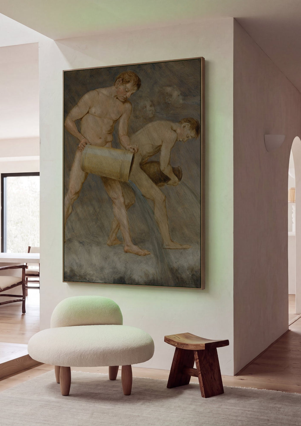 Quadro Decorativo: A Fonte da Juventude - Hans Thoma em ambiente decorado