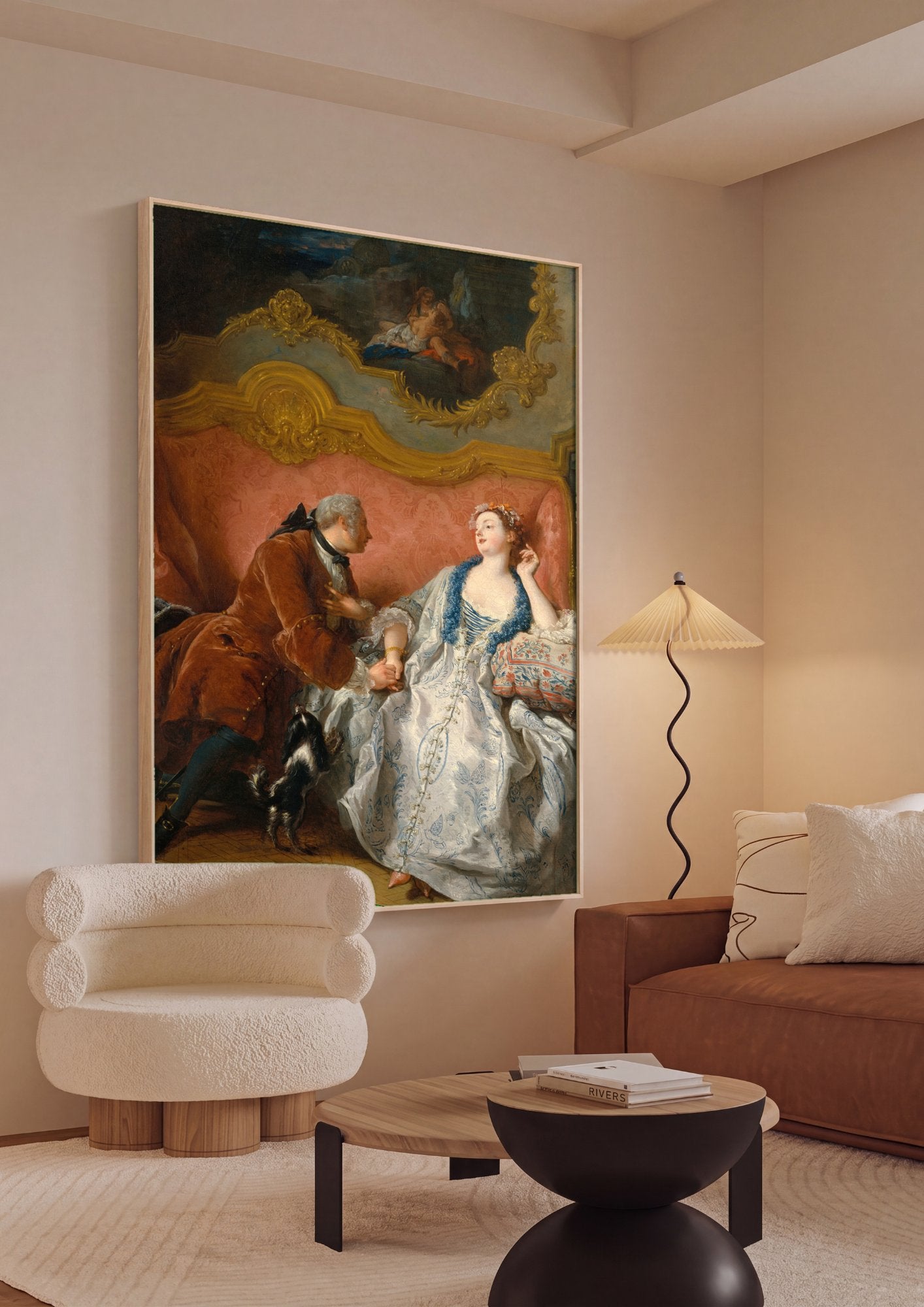 Quadro Decorativo A Leitura (La Lecture) - Jean François de Troy em ambiente decorado