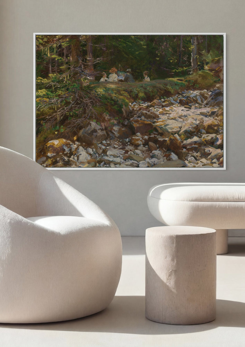 Quadro Decorativo Artistas ao Ar Livre - John Singer Sargent em ambiente decorado