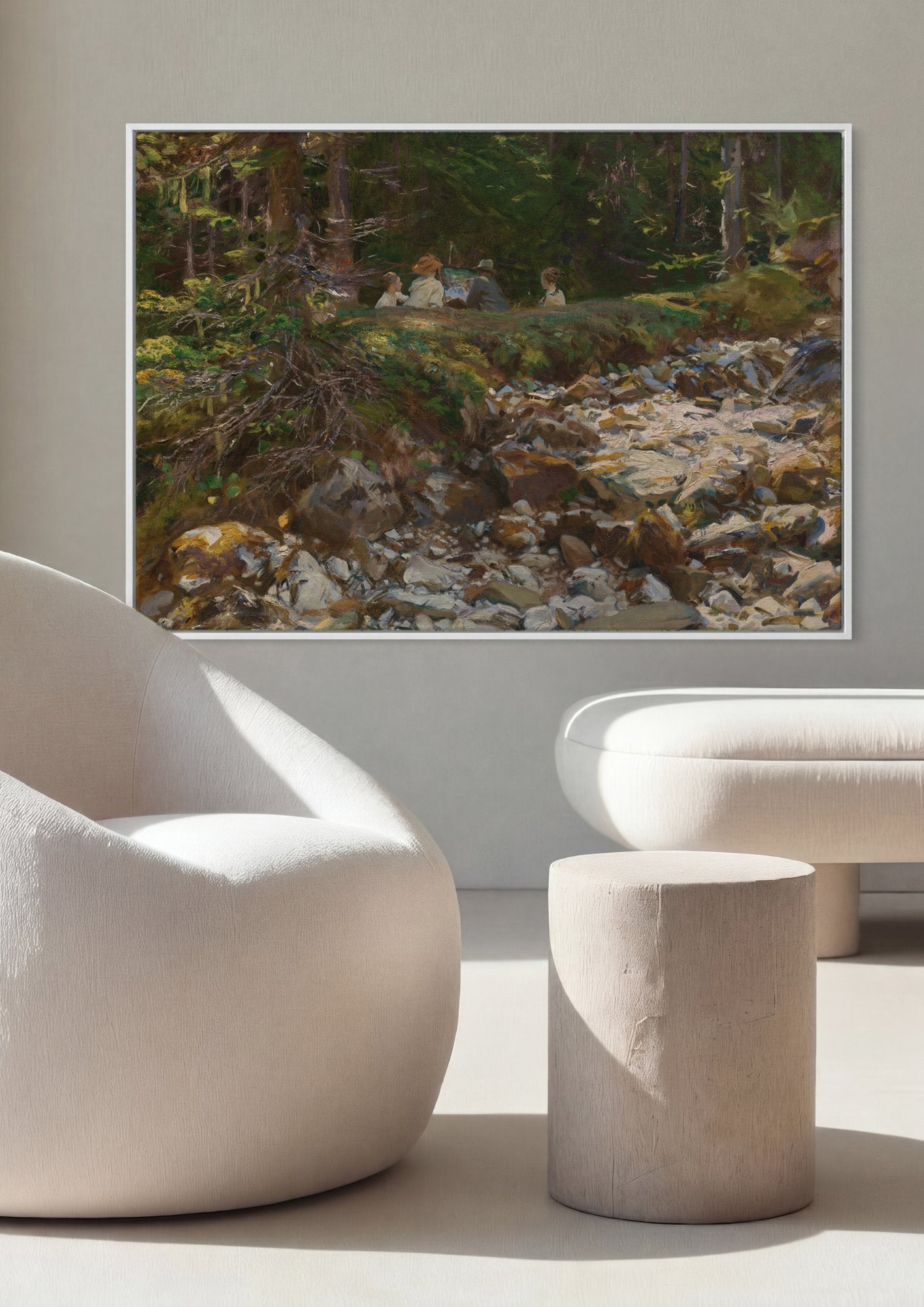 Quadro Decorativo Artistas ao Ar Livre - John Singer Sargent em ambiente decorado
