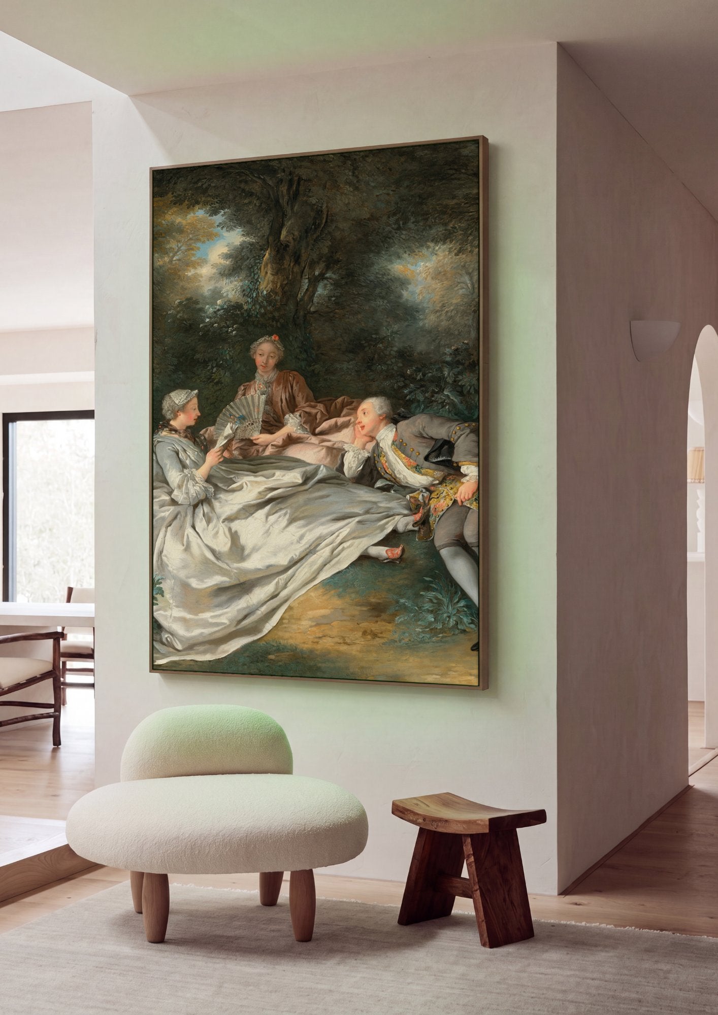 Quadro Decorativo A Leitura (La Lecture) - Jean François de Troy em ambiente decorado
