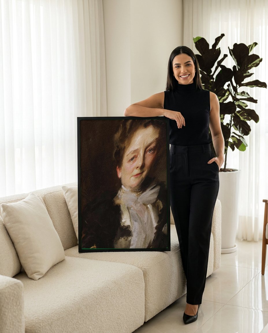 Quadro Decorativo Retrato de Mrs. White - John Singer Sargent com modelo em ambiente