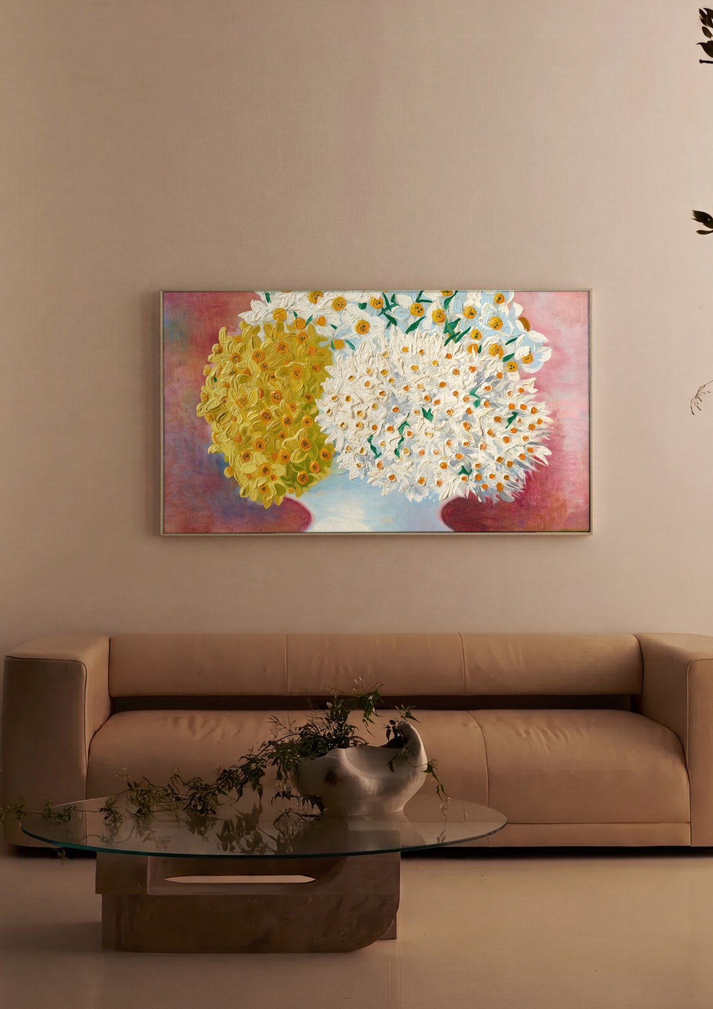 Quadro Decorativo 'Vaso de Flores' - Moïse Kisling em ambiente decorado