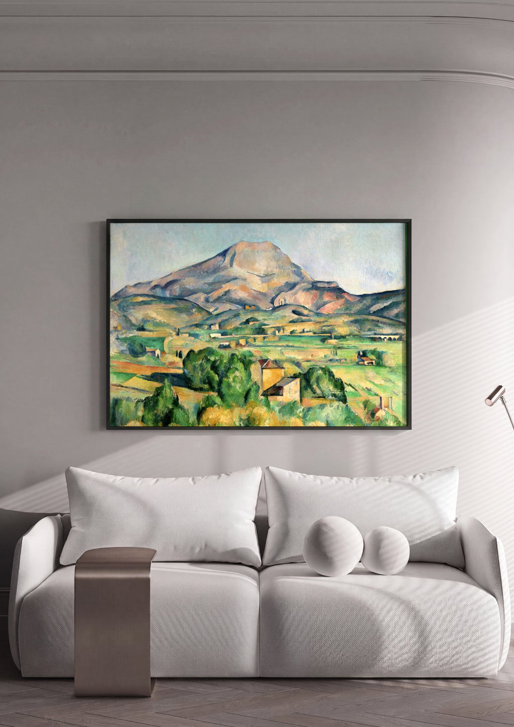 Quadro Decorativo Mont Sainte-Victoire - Paul Cézanne em ambiente decorado