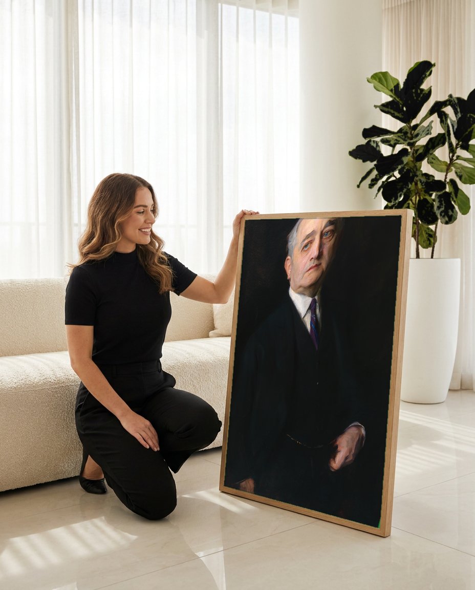 Quadro Decorativo Retrato de Dignidade - Philip Alexius de László com modelo em ambiente