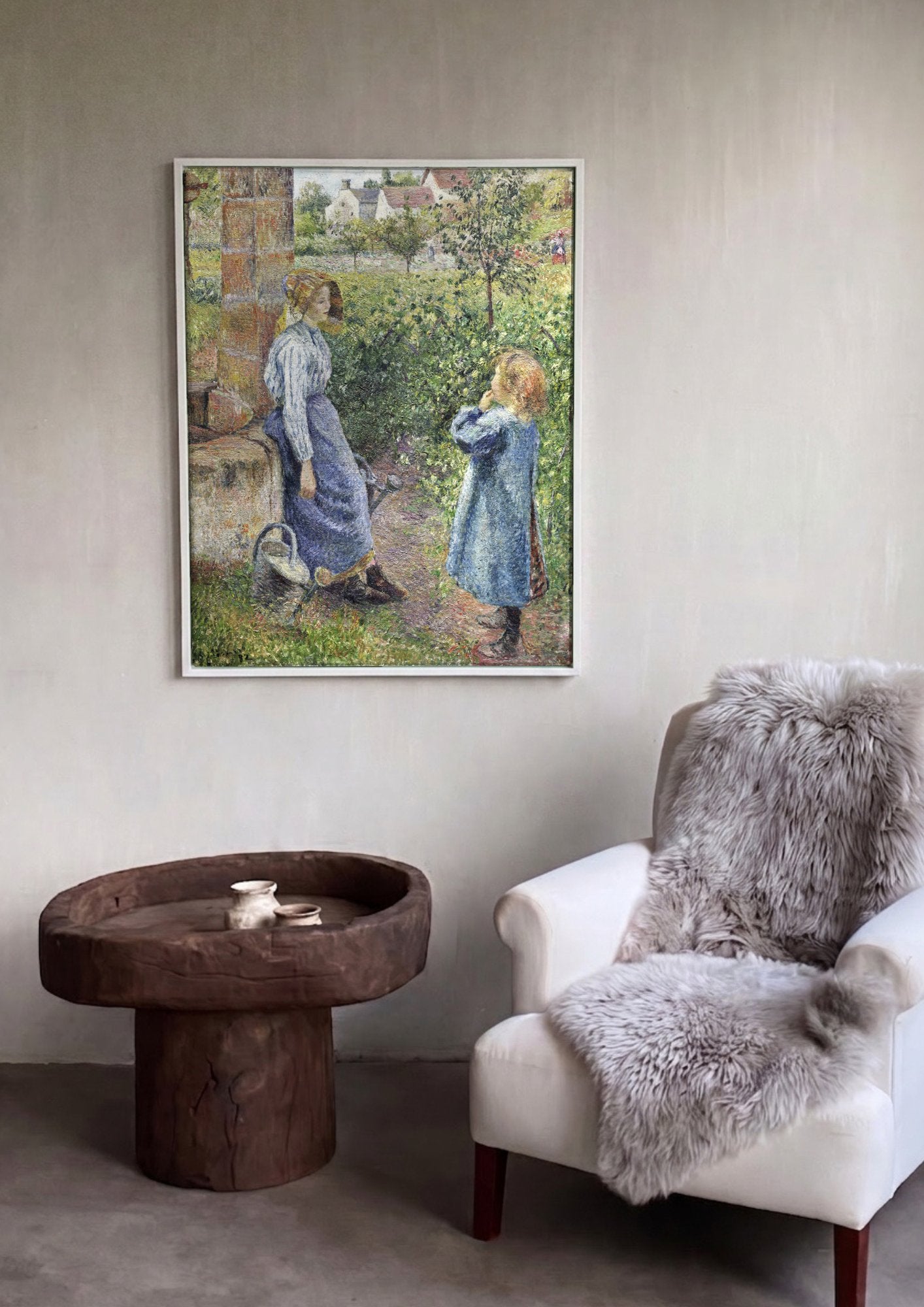 Quadro Decorativo Cenas Rurais - Camille Pissarro em ambiente decorado