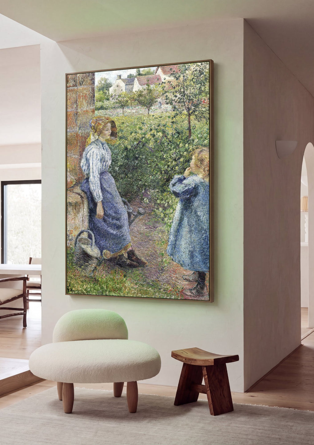 Quadro Decorativo Cenas Rurais - Camille Pissarro em ambiente decorado