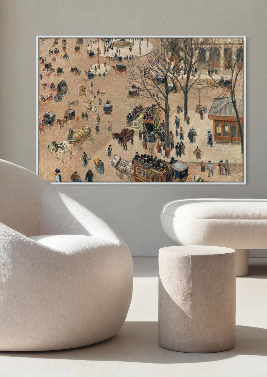 Quadro Decorativo Boulevard Montmartre - Pissarro em ambiente decorado