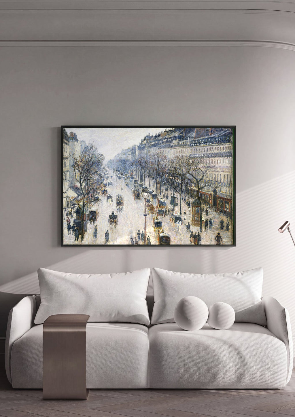 Quadro Decorativo Boulevard Montmartre - Pissarro em ambiente decorado