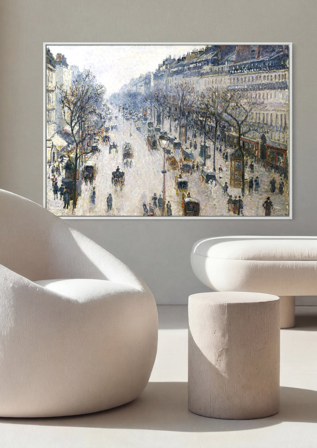 Quadro Decorativo Boulevard Montmartre - Pissarro em ambiente decorado