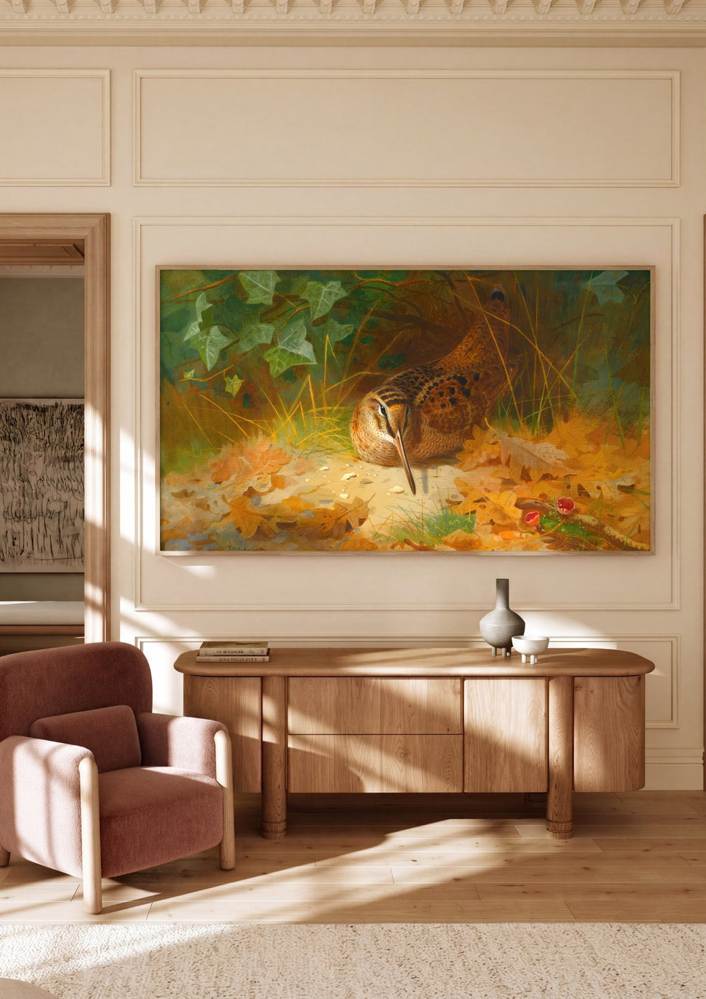 Quadro Decorativo A Agachada (The Snipe) - Thorburn em ambiente decorado