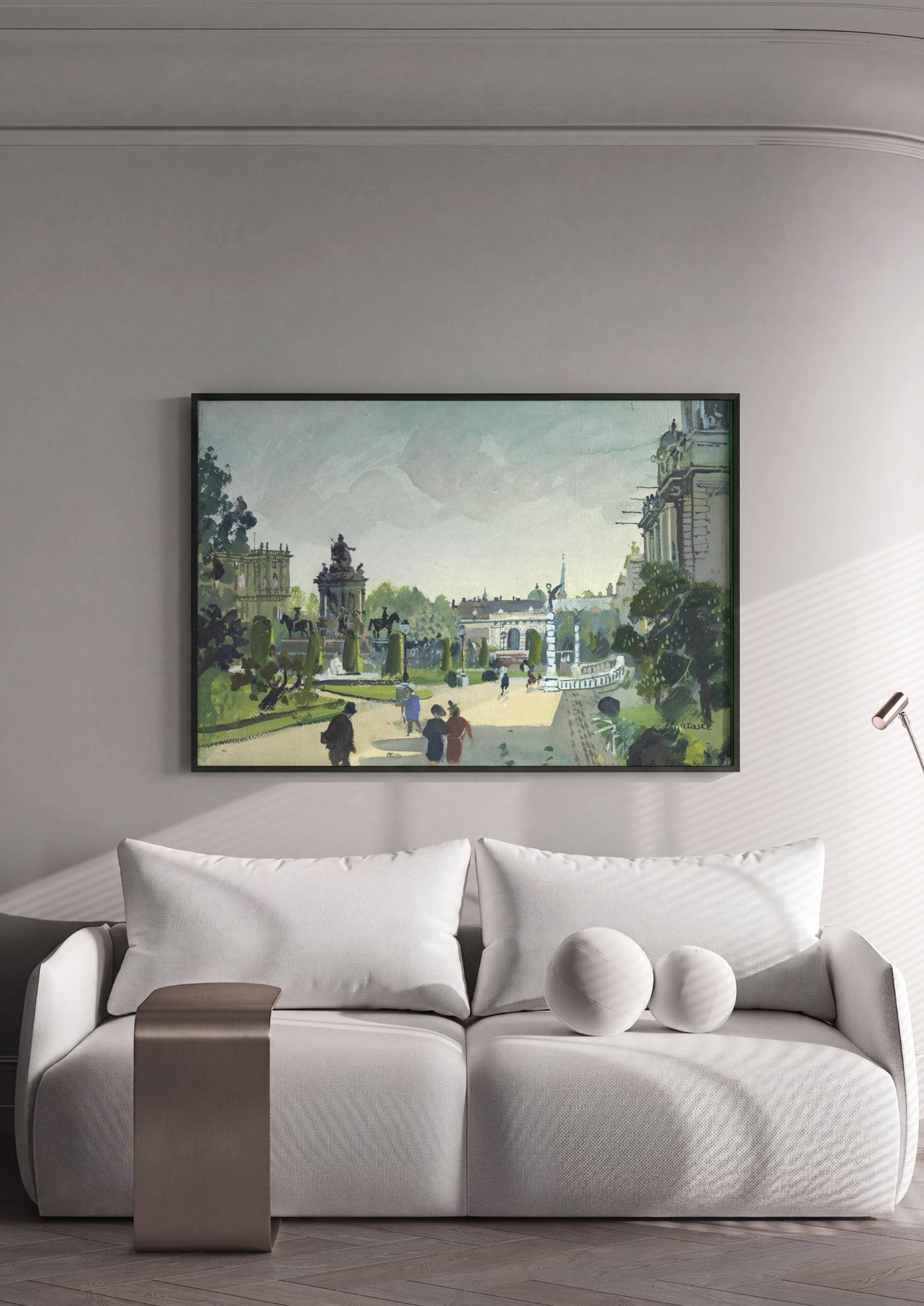 Quadro Decorativo Jardins do Belvedere, Viena - Oskar Laske em ambiente decorado