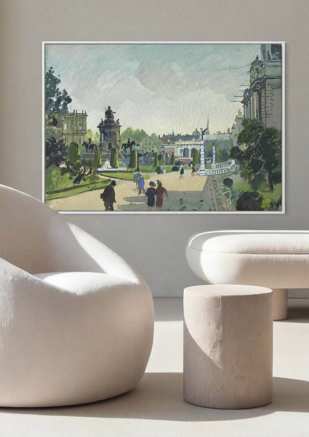 Quadro Decorativo Jardins do Belvedere, Viena - Oskar Laske em ambiente decorado