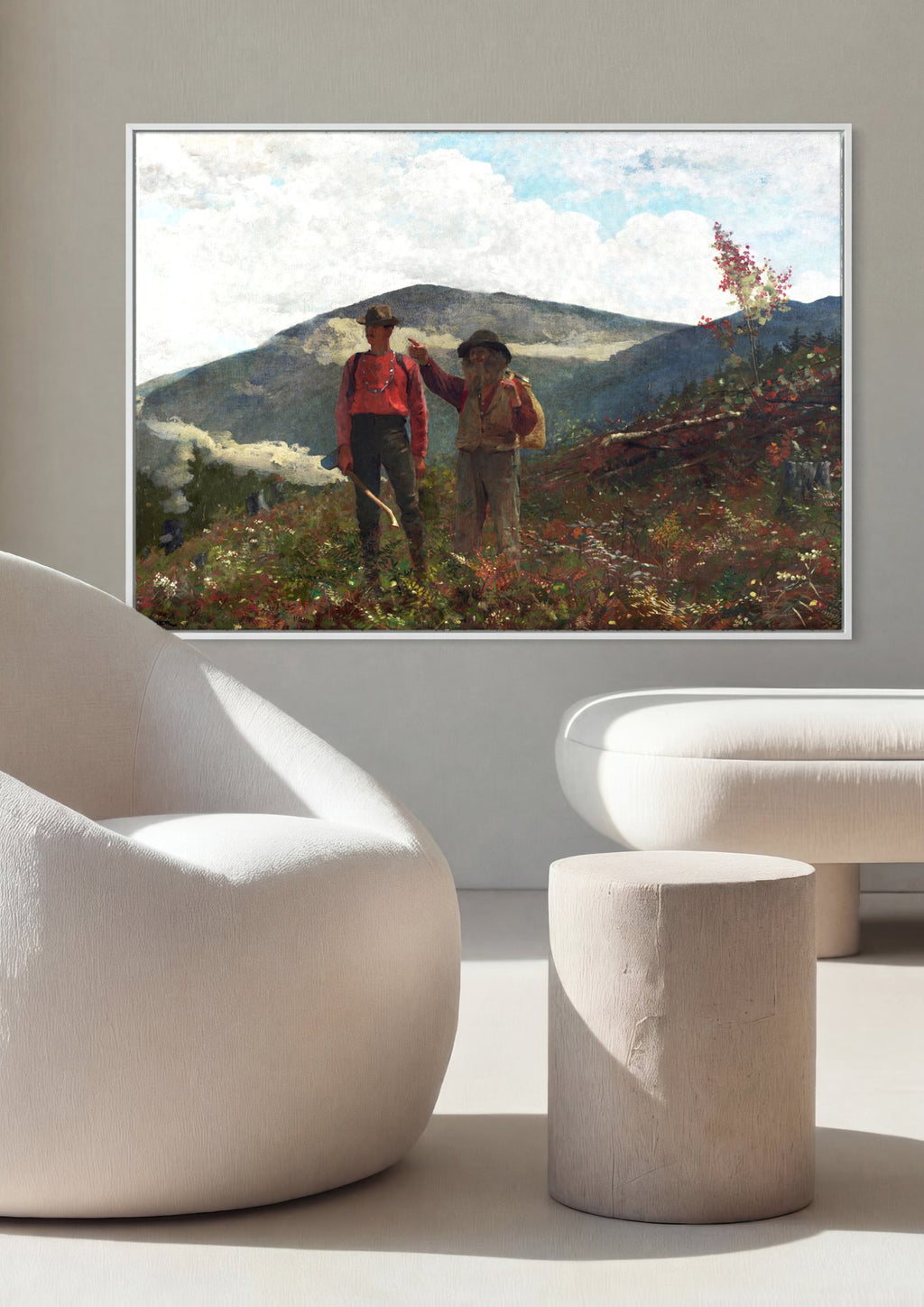 Quadro Decorativo The Adirondack Guide - Winslow Homer em ambiente decorado