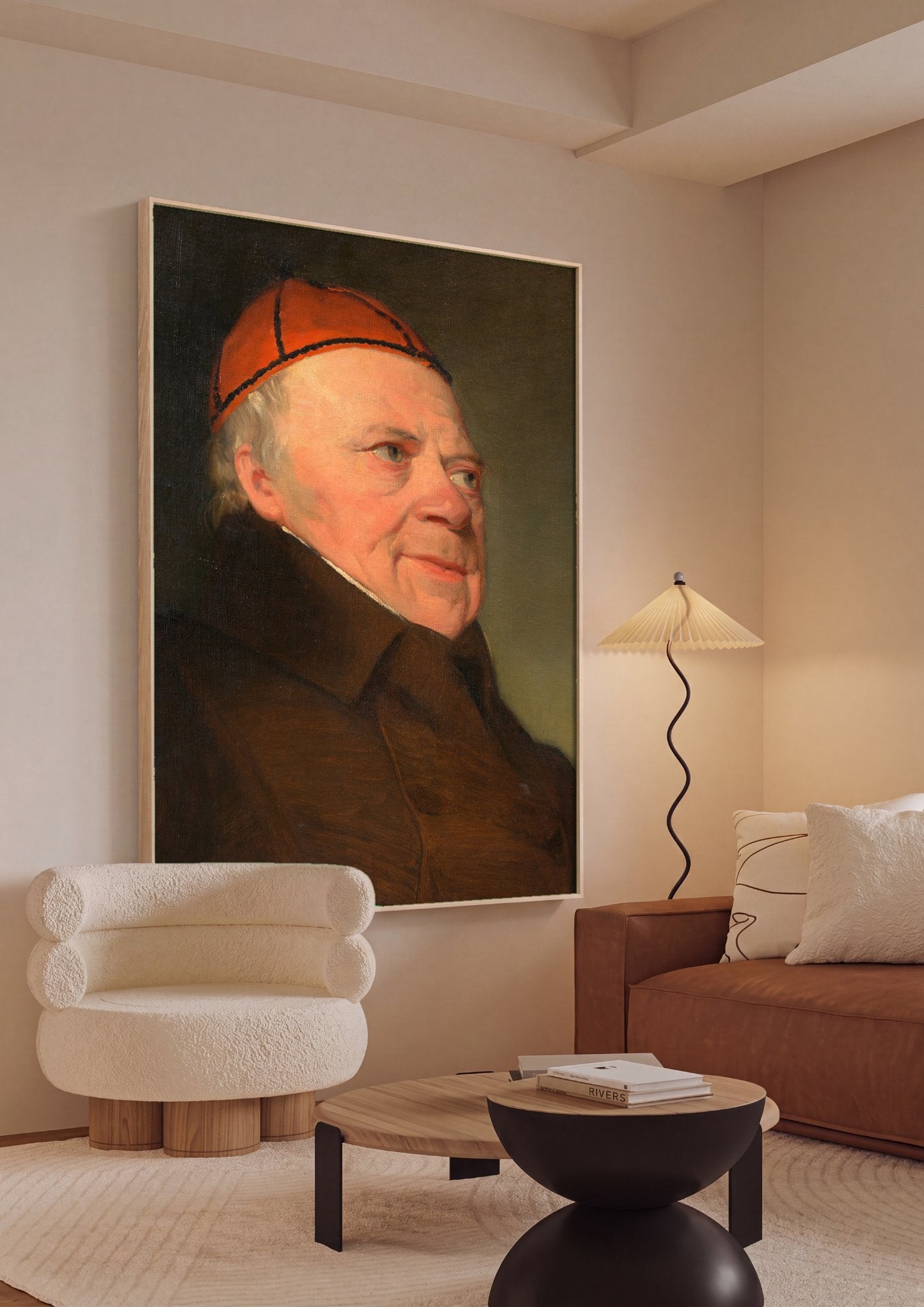 Quadro Decorativo Retrato de um Cardeal - Amerling em ambiente decorado
