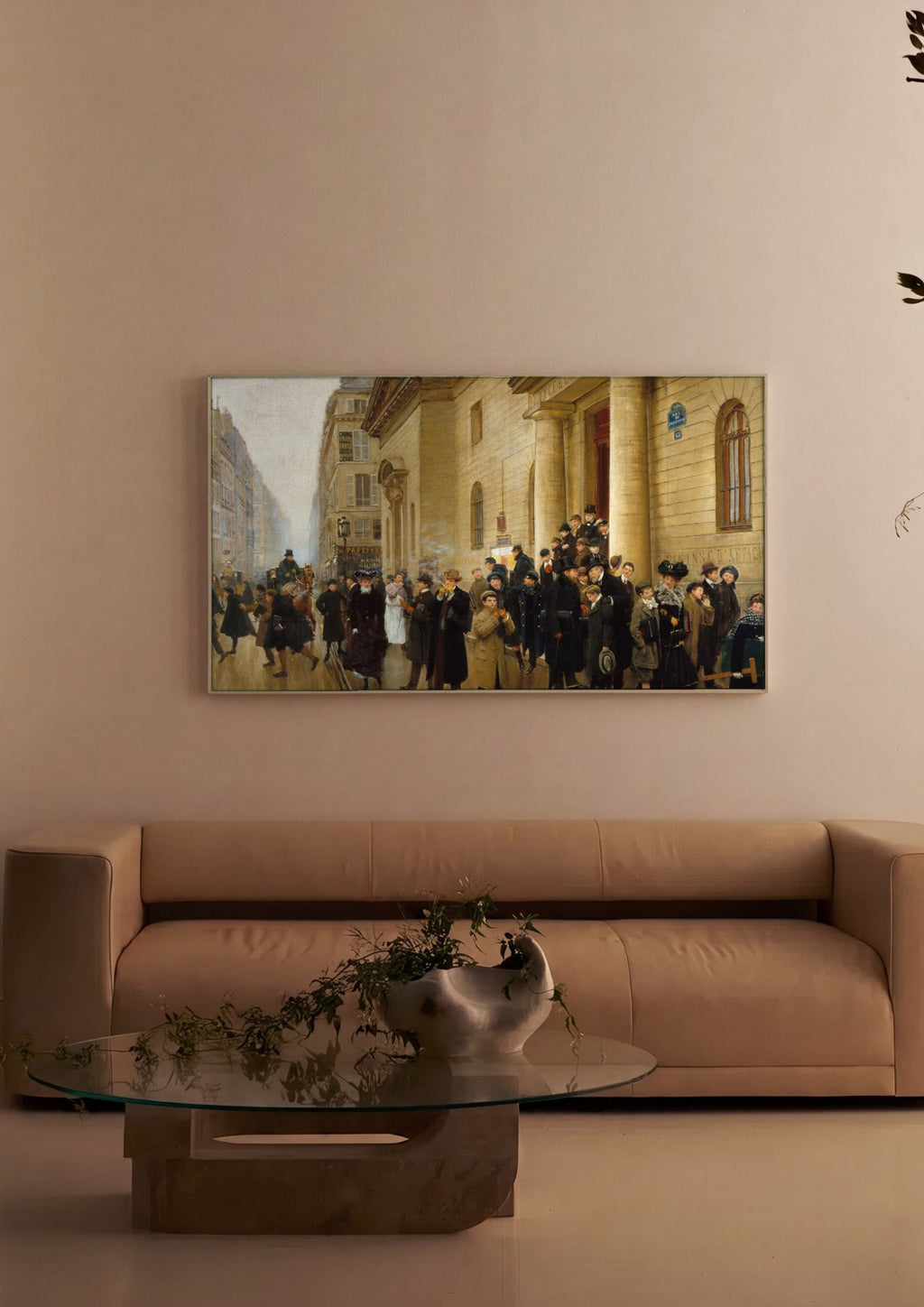 Quadro Decorativo A Saída da Escola – Jean Béraud em ambiente decorado
