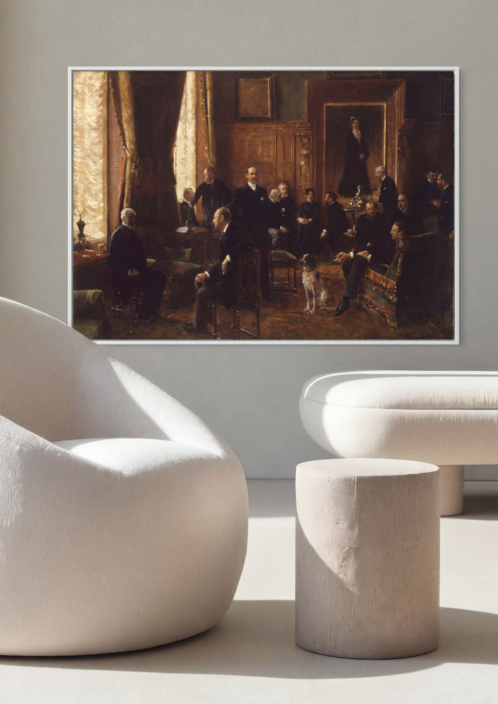 Quadro Decorativo: Encontro na Sala - Jean Béraud em ambiente decorado