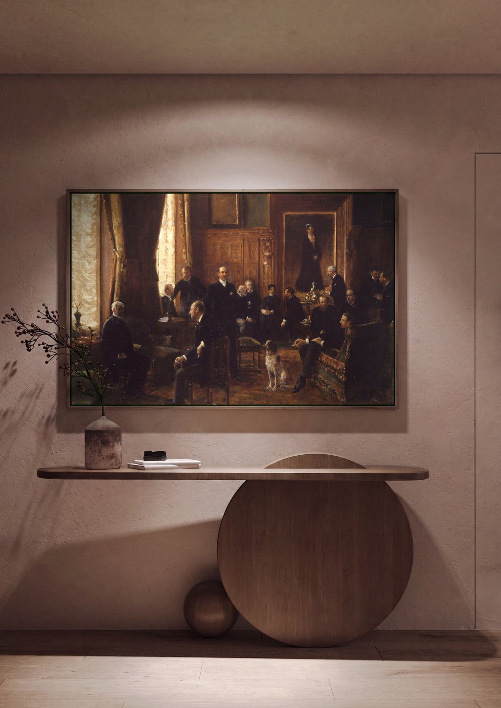 Quadro Decorativo: Encontro na Sala - Jean Béraud em ambiente decorado