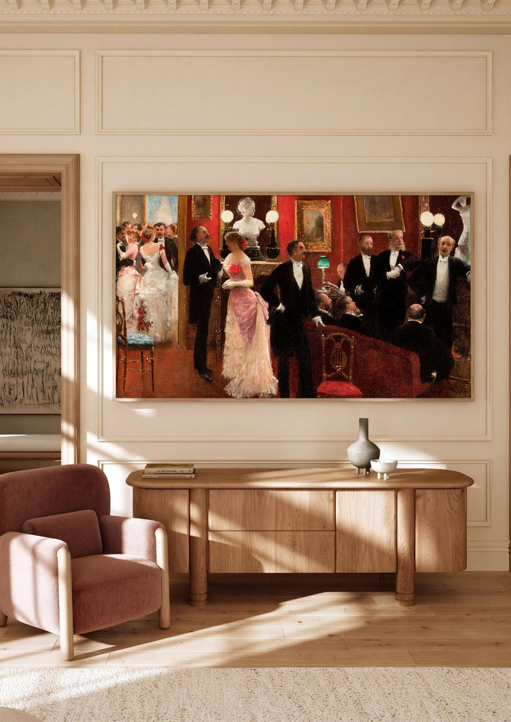 Quadro Decorativo A Noite na Ópera - Jean Béraud em ambiente decorado