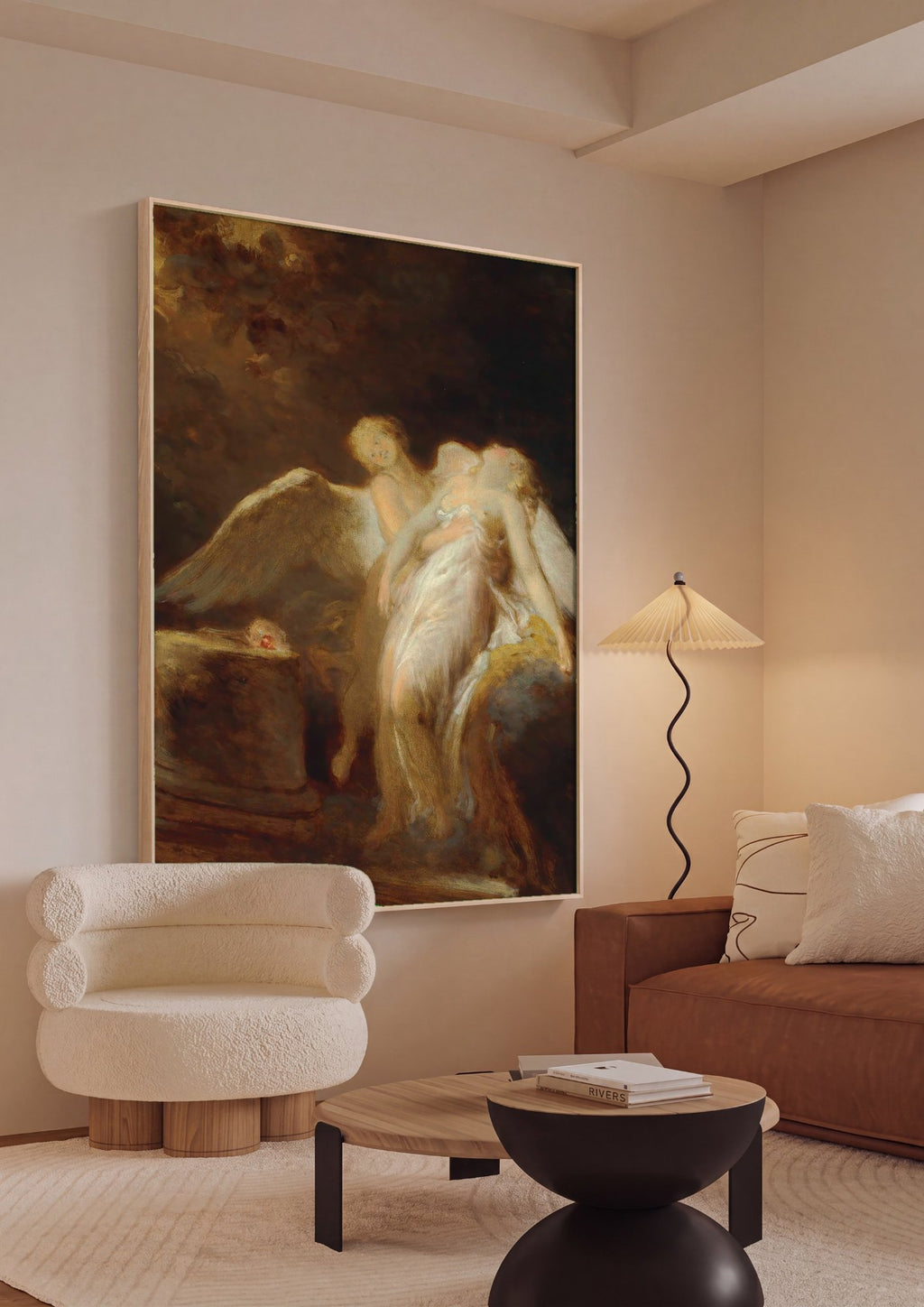 Quadro Decorativo A Morte de Adônis - Jean Honoré Fragonard em ambiente decorado