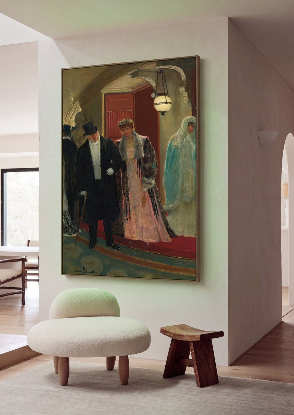 Quadro Decorativo A Saída do Teatro - Jean Béraud em ambiente decorado