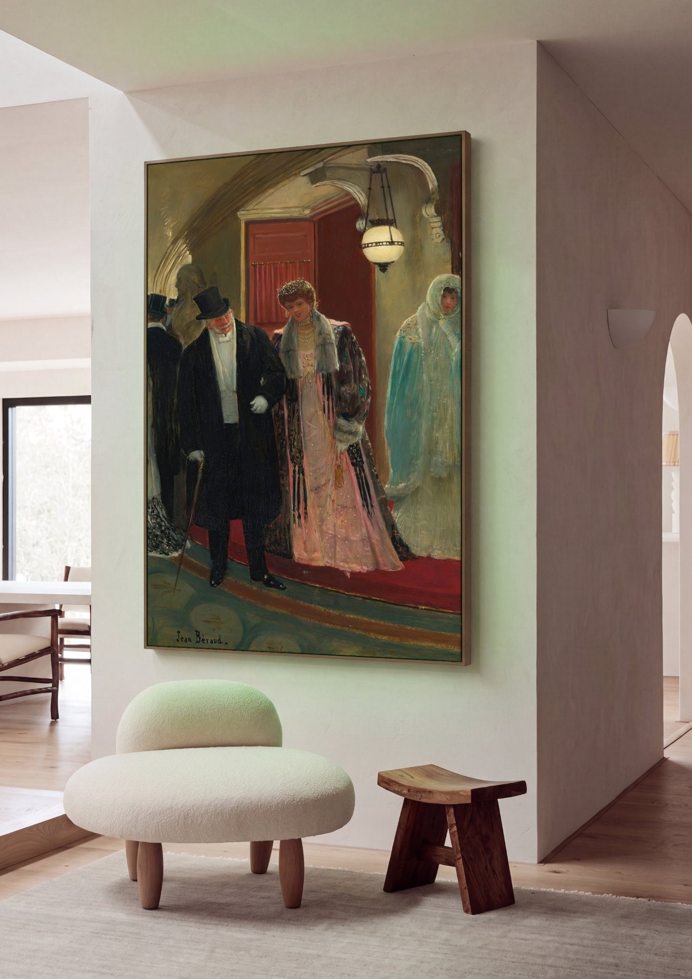 Quadro Decorativo A Saída do Teatro - Jean Béraud em ambiente decorado