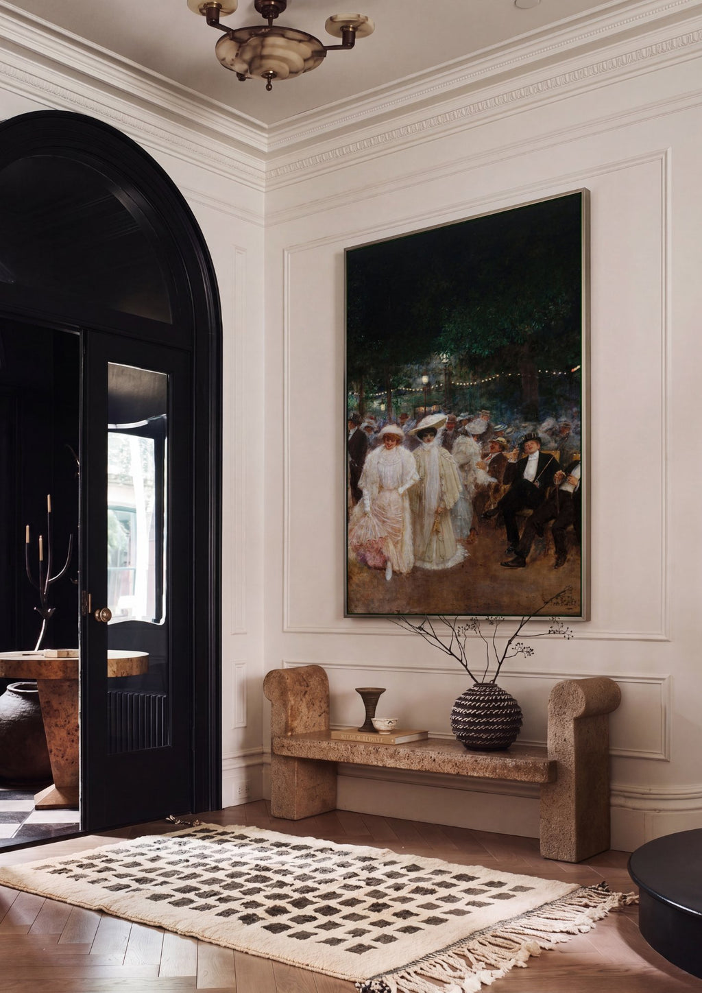 Quadro Decorativo A Noite em Paris - Jean Béraud em ambiente decorado