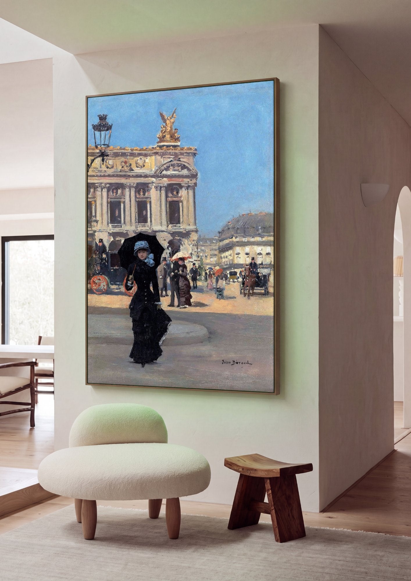 Quadro Decorativo A Saída da Ópera - Jean Béraud em ambiente decorado