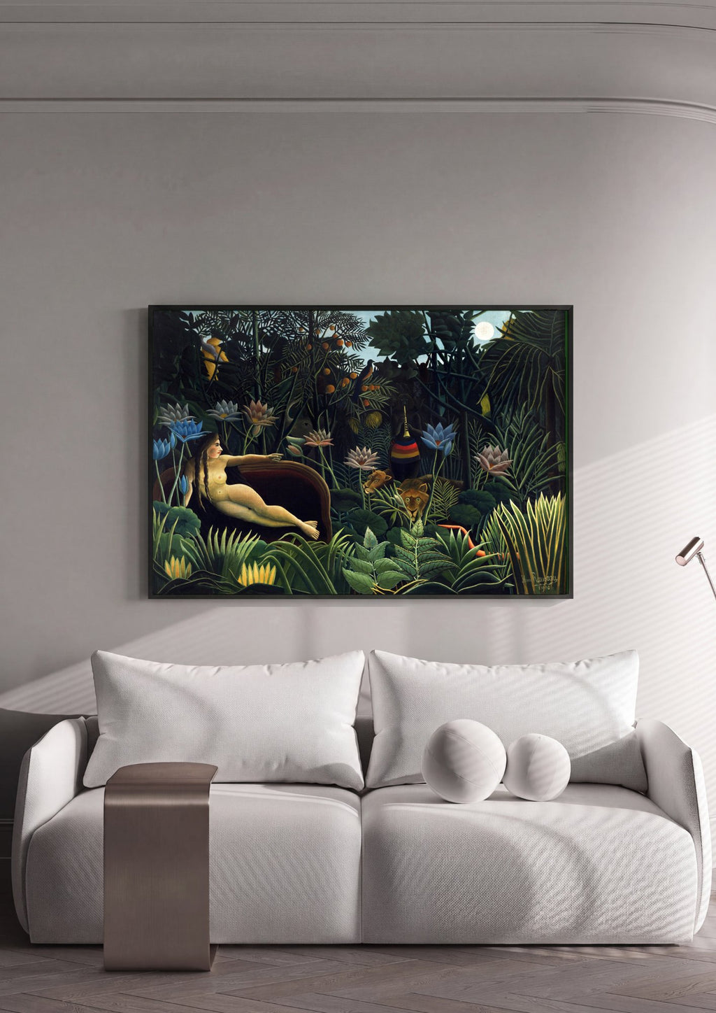 Quadro Decorativo O Sonho - Henri Rousseau em ambiente decorado