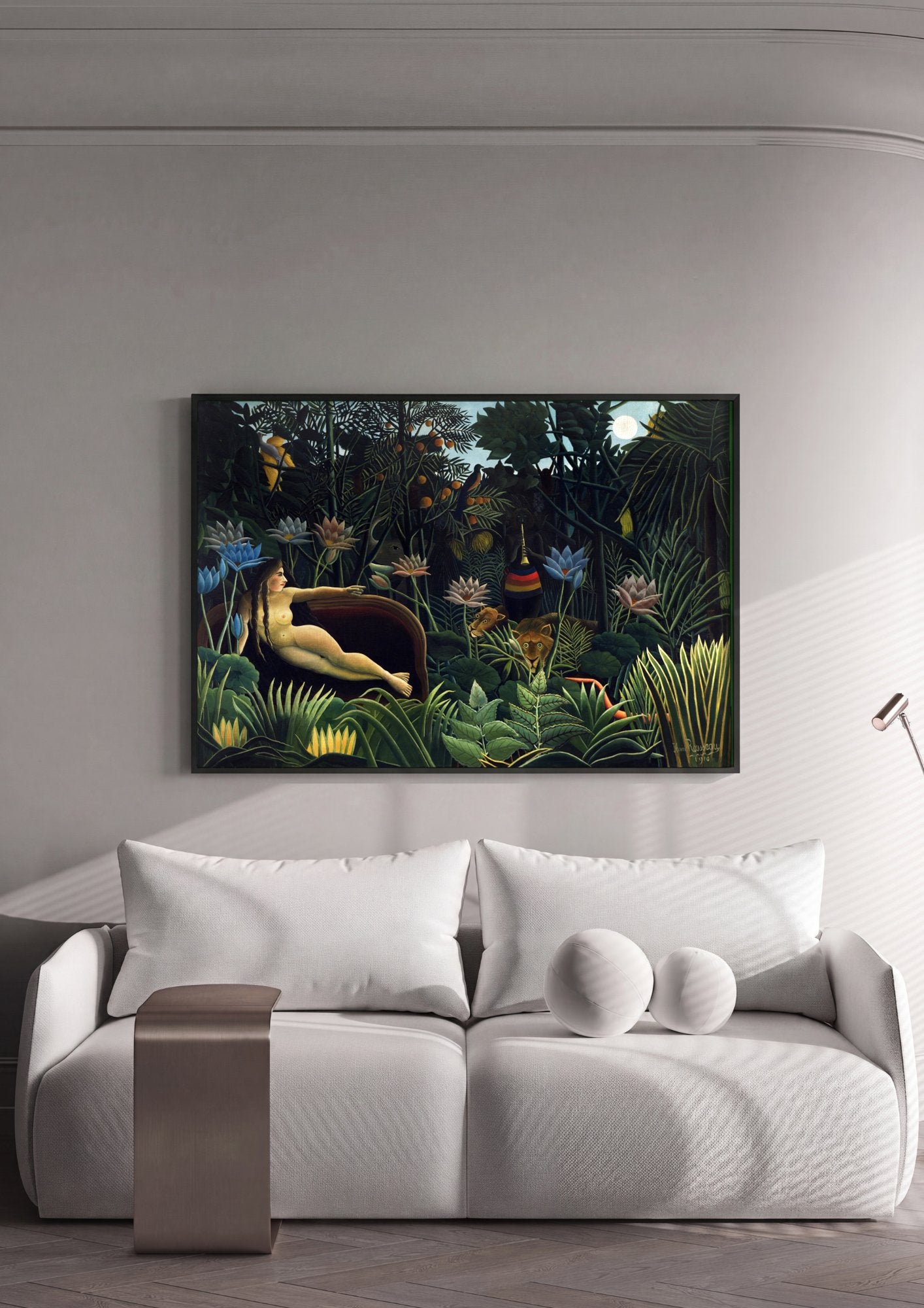 Quadro Decorativo O Sonho - Henri Rousseau em ambiente decorado