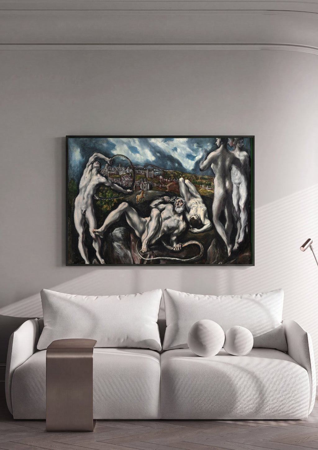 Quadro Decorativo Laocoön - El Greco em ambiente decorado