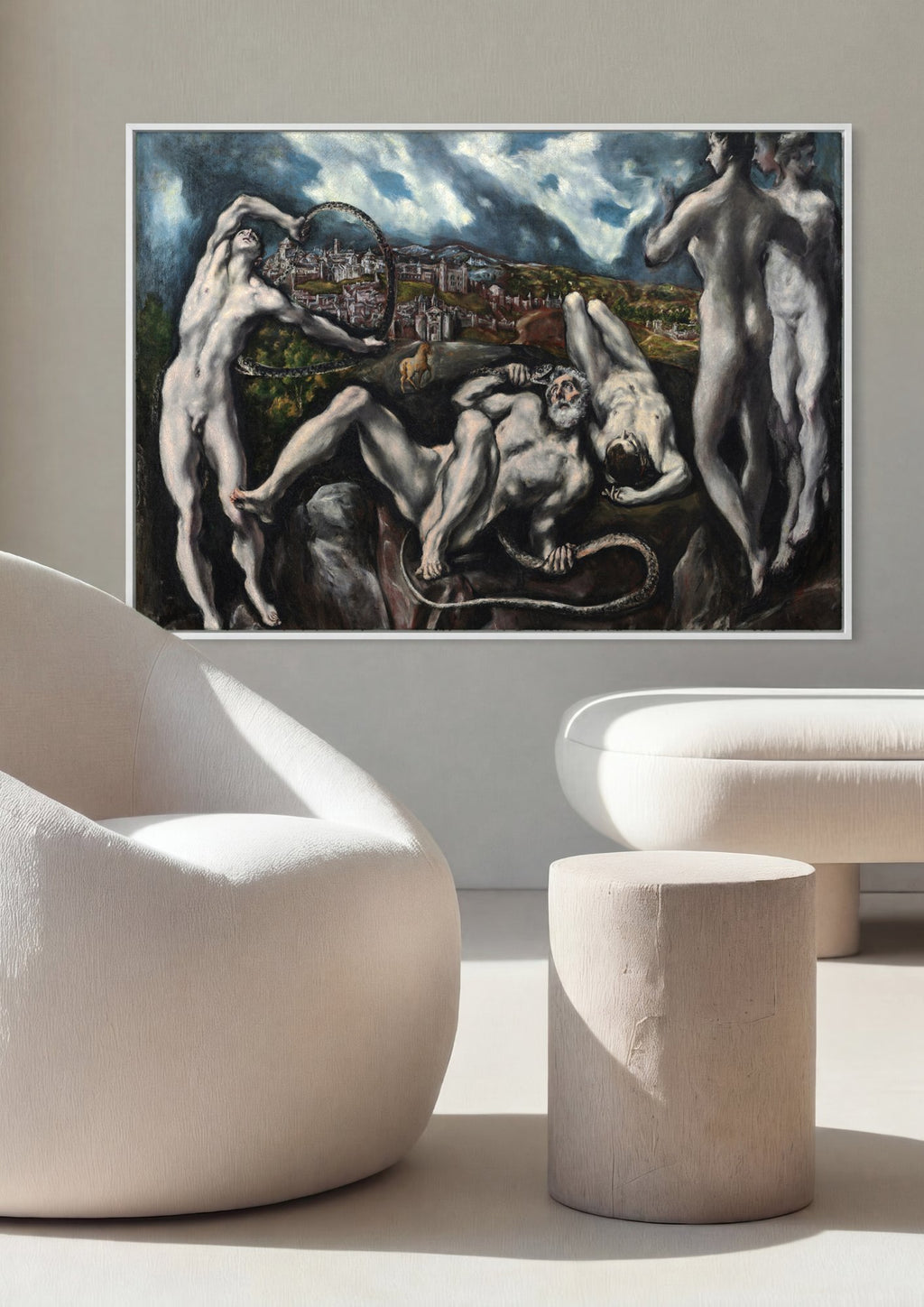 Quadro Decorativo Laocoön - El Greco em ambiente decorado