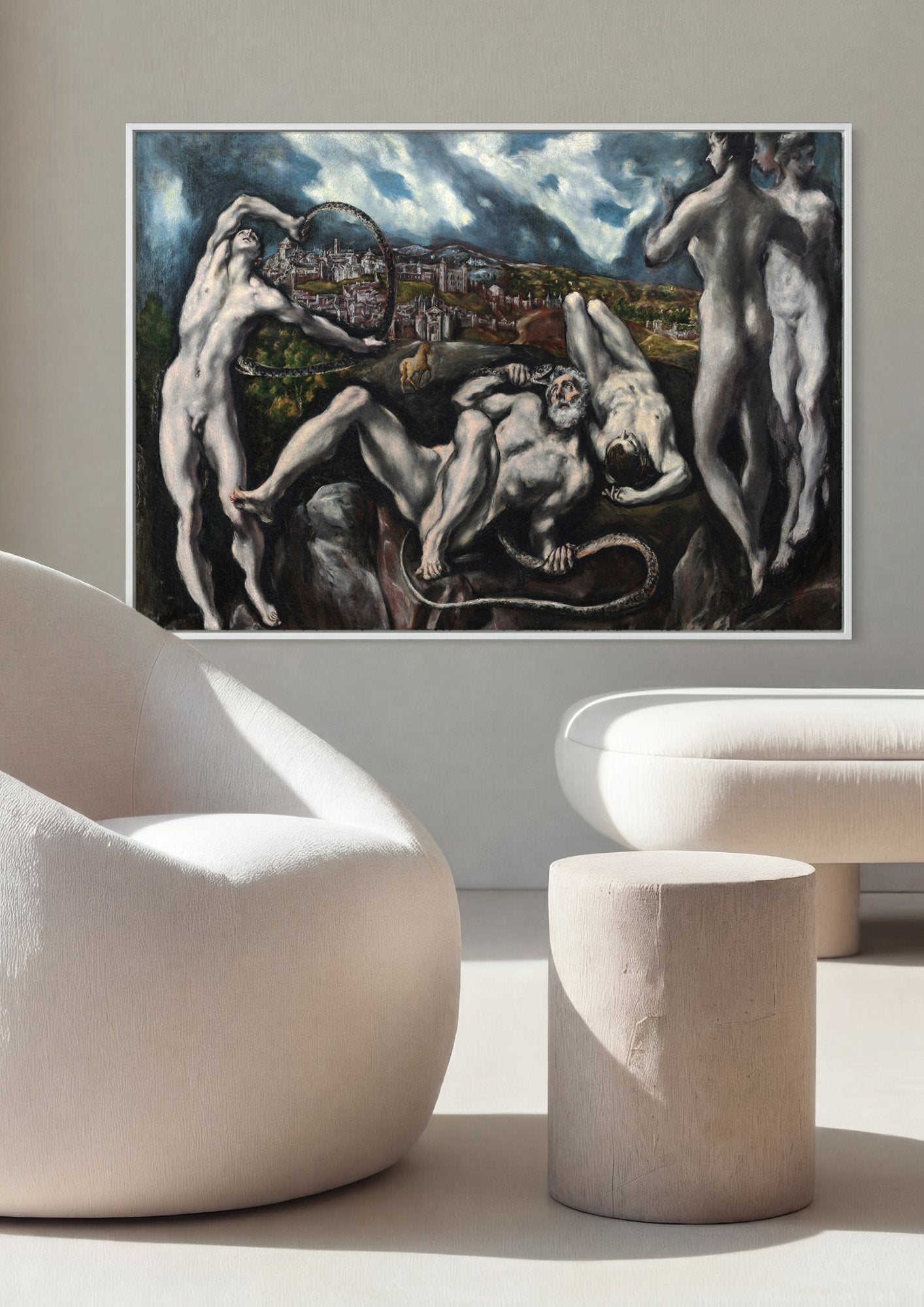 Quadro Decorativo Laocoön - El Greco em ambiente decorado
