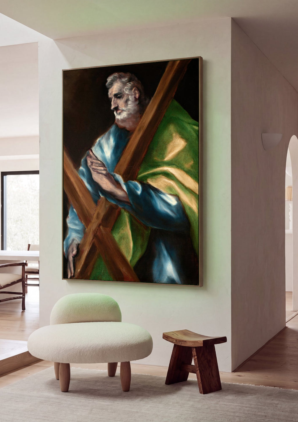 Quadro Decorativo São André - El Greco em ambiente decorado