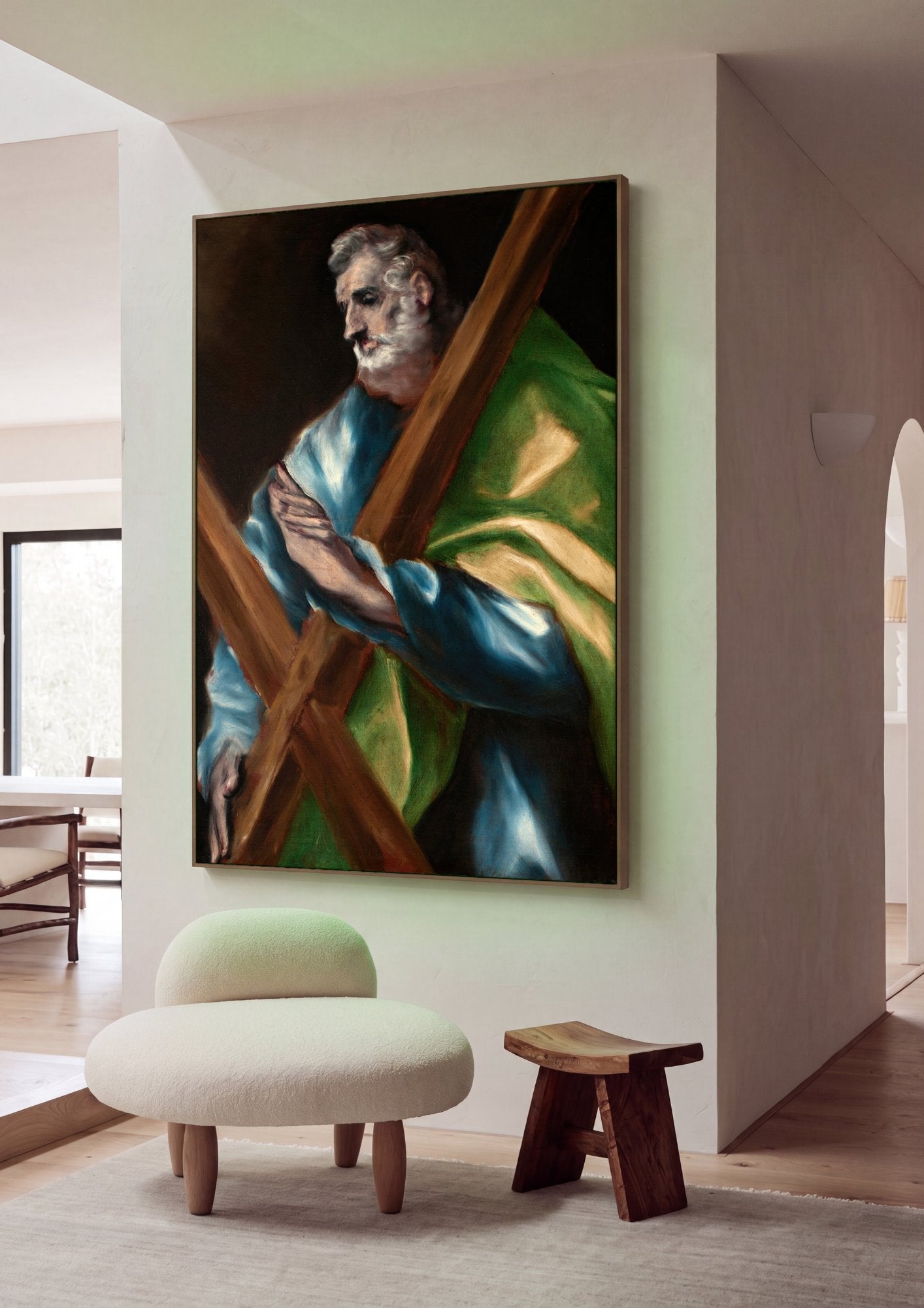 Quadro Decorativo São André - El Greco em ambiente decorado