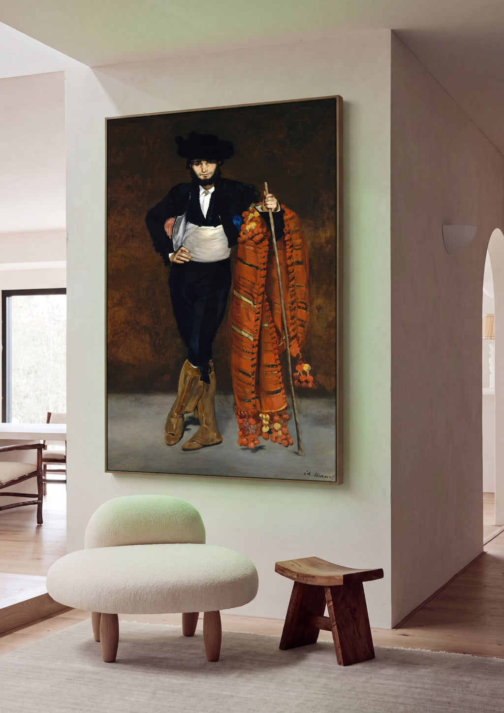 Quadro Decorativo O Tocador de Pífano - Édouard Manet em ambiente decorado